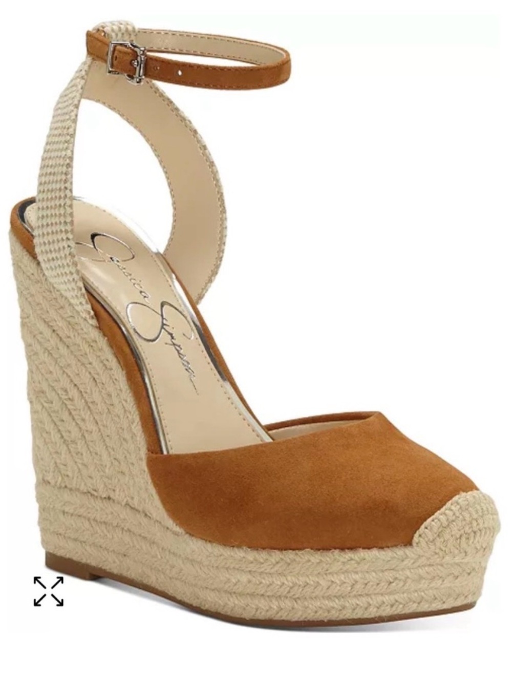 Jessica Simpson Espadrilles Caramel Suede Zestah wedges size 9 M